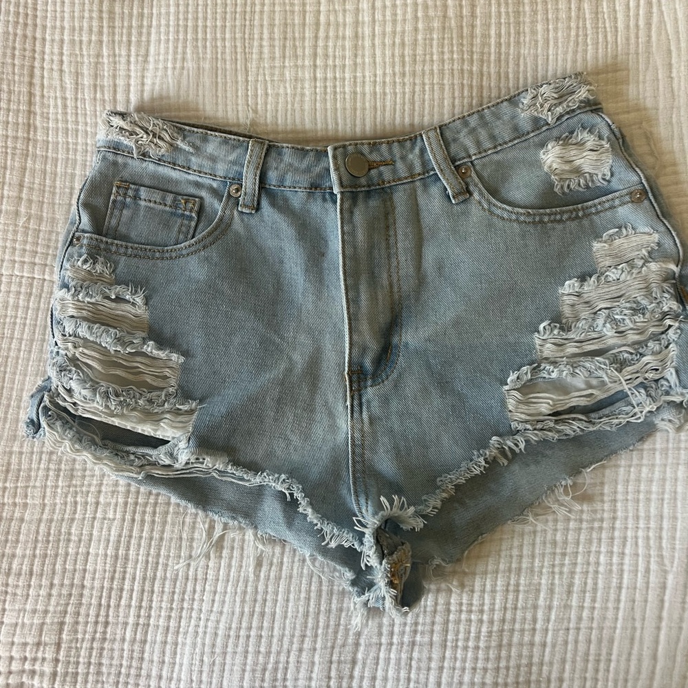 Distressed Denim Women Shorts